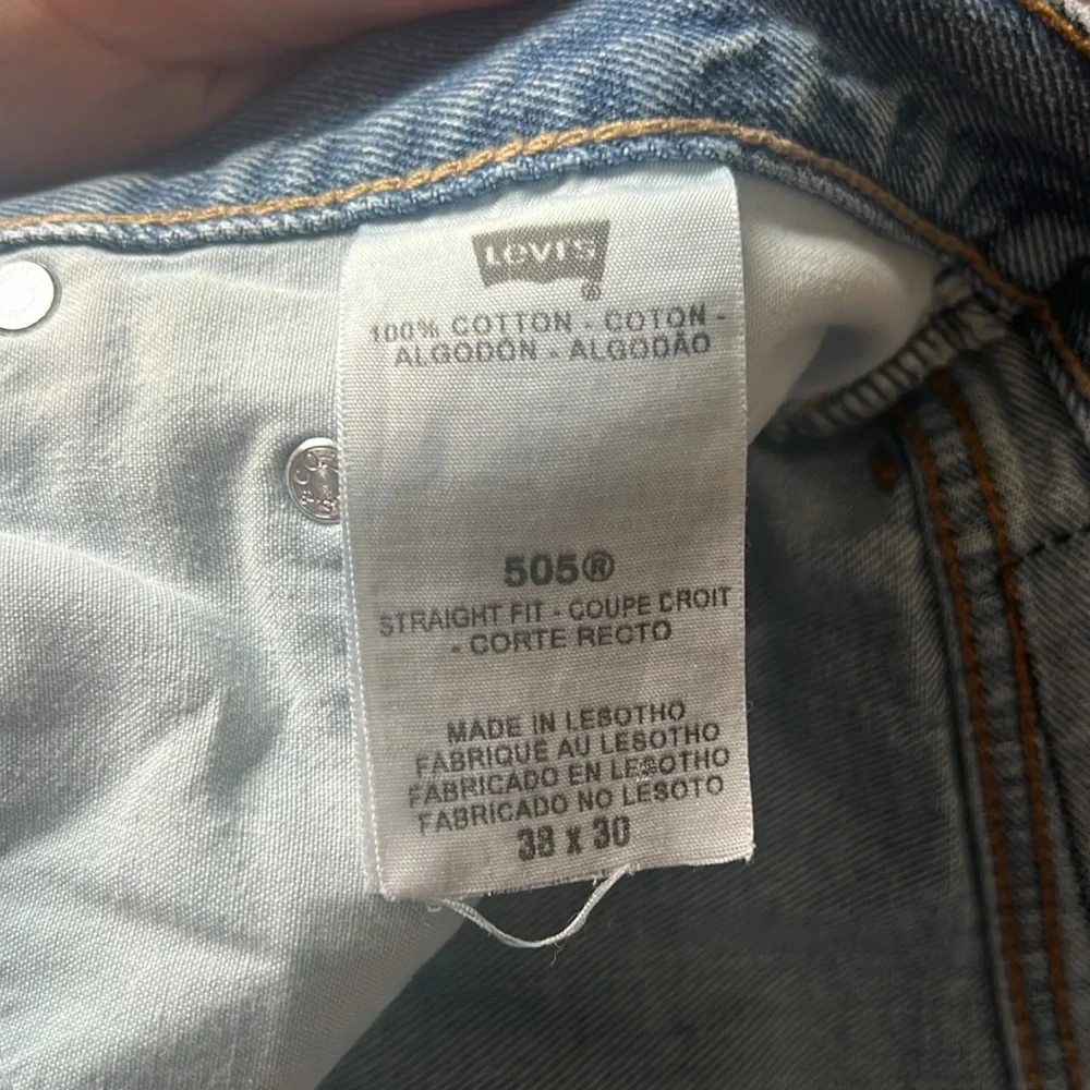 Levi's Men's Straight Fit 505 Blue Jeans 38” x 30”